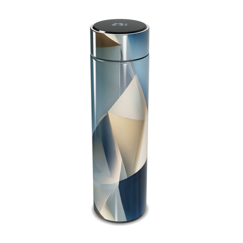 Garrafa Térmica Touch - Design Geométrico Azul