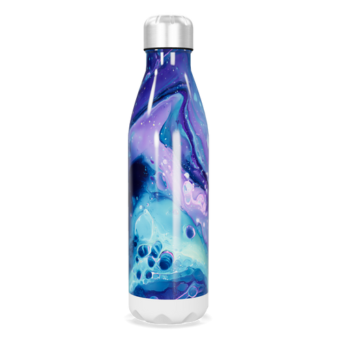 Garrafa Inox - Estampa Galáxia Azul