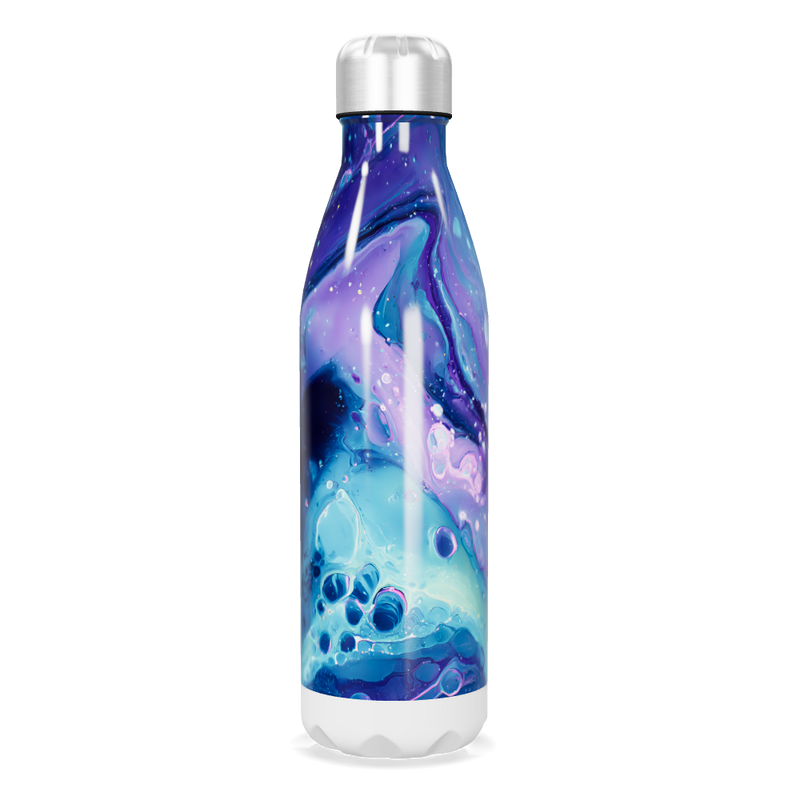 Garrafa Inox - Estampa Galáxia Azul