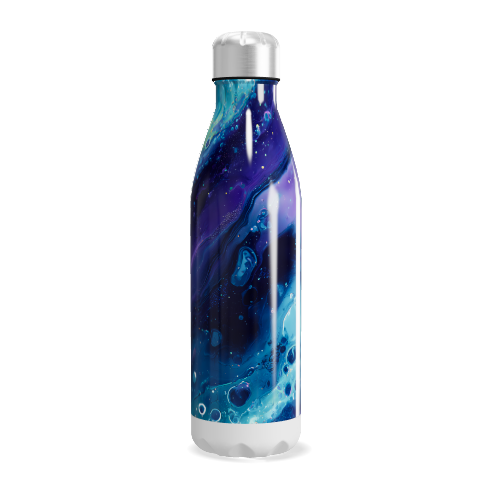 Garrafa Inox - Estampa Galáxia Azul