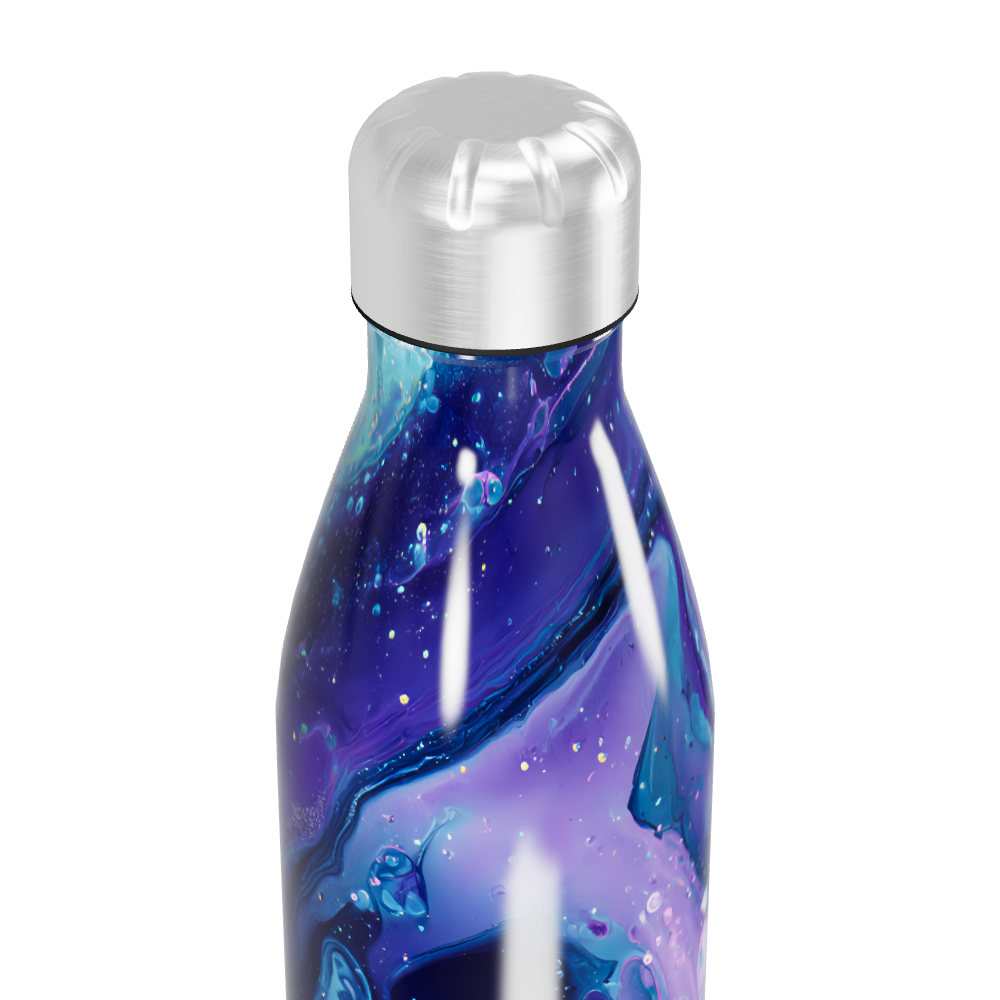 Garrafa Inox - Estampa Galáxia Azul