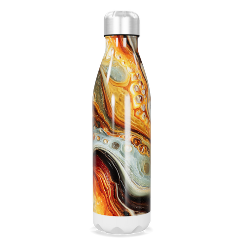 Garrafa Inox - Estampa Abstrata Colorida