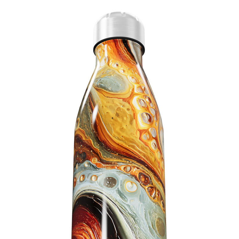 Garrafa Inox - Estampa Abstrata Colorida