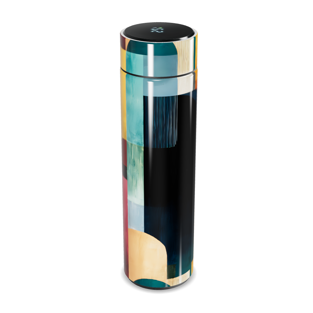 Garrafa Térmica Touch - Design Colorido Abstrato