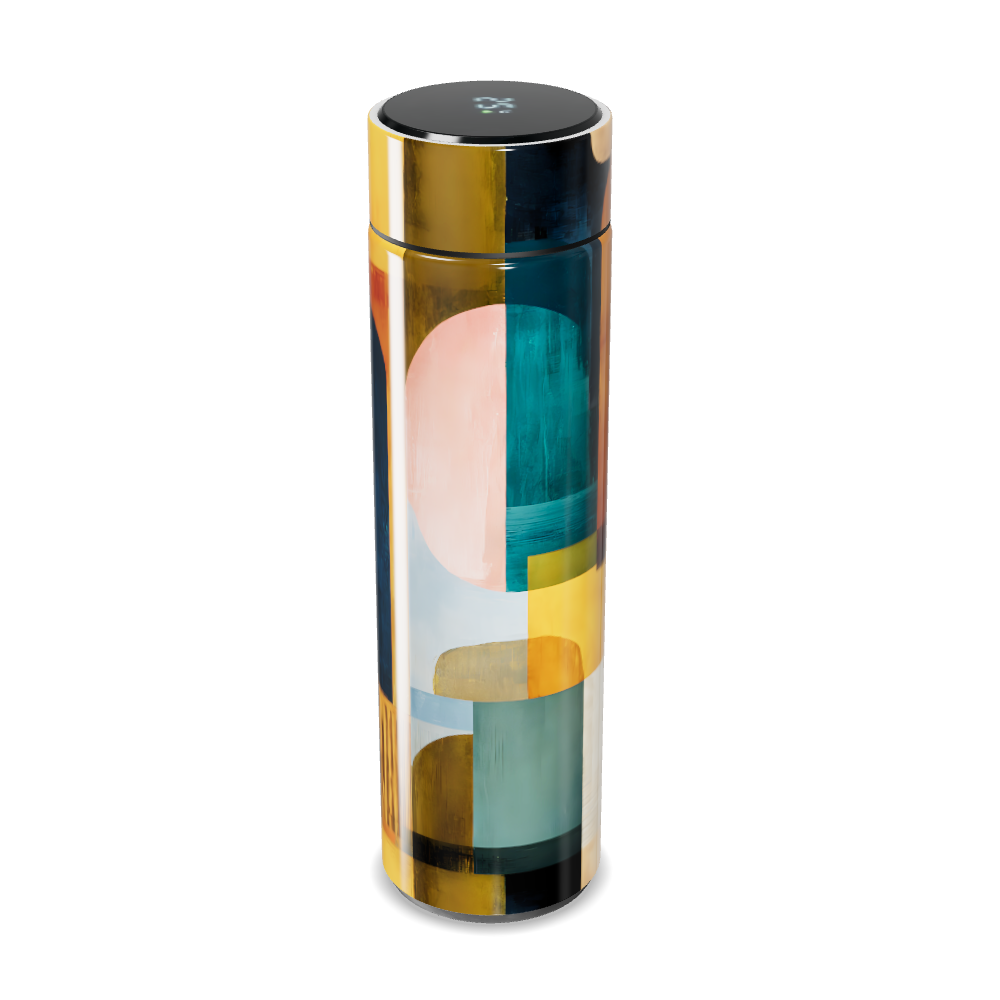 Garrafa Térmica Touch - Design Colorido Abstrato