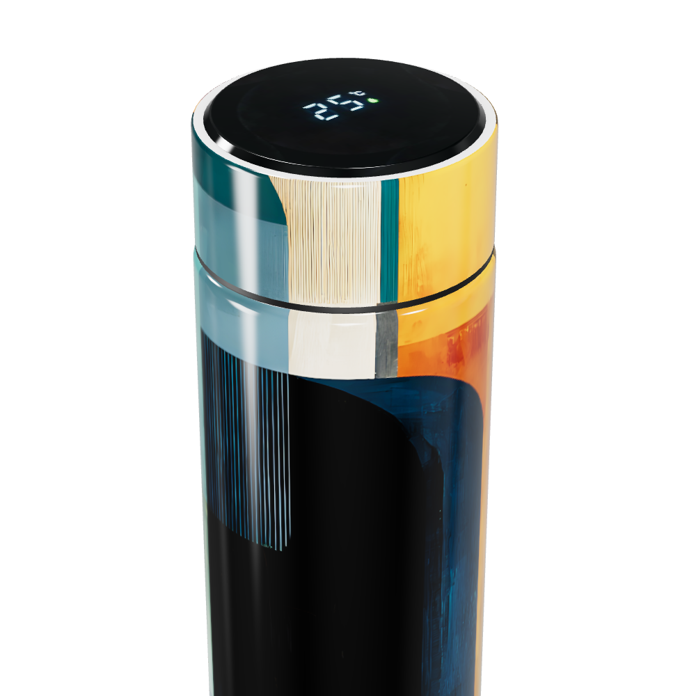 Garrafa Térmica Touch - Design Colorido Abstrato