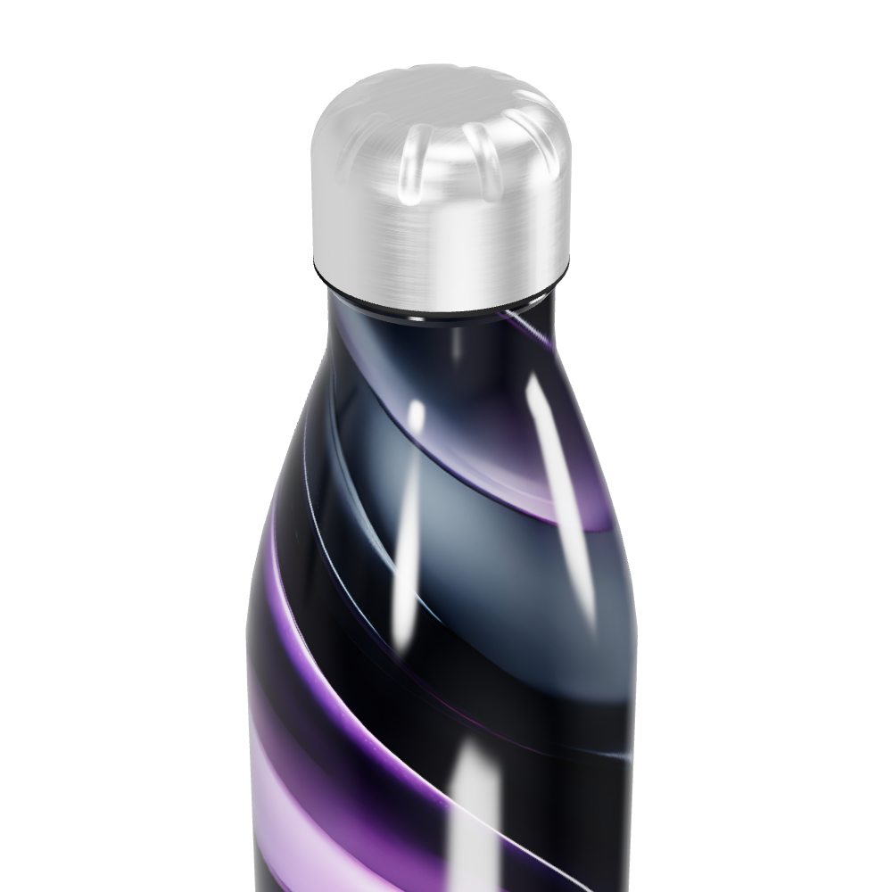 Garrafa Inox - Roxa e Preta com Design Moderno