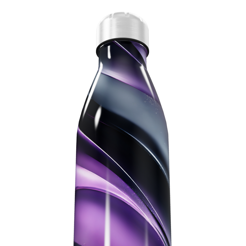 Garrafa Inox - Roxa e Preta com Design Moderno