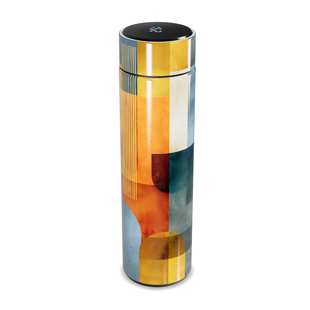 Garrafa Térmica Touch - Estampa Colorida Abstrata