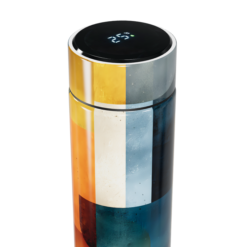 Garrafa Térmica Touch - Estampa Colorida Abstrata