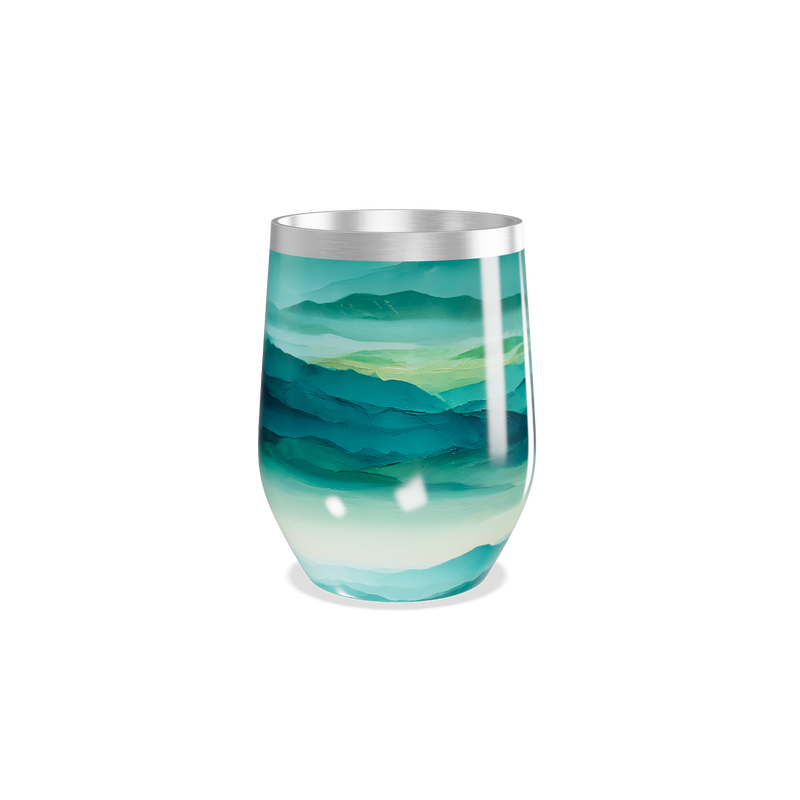 Copo Térmico Slim - Estampa Montanhas Azul