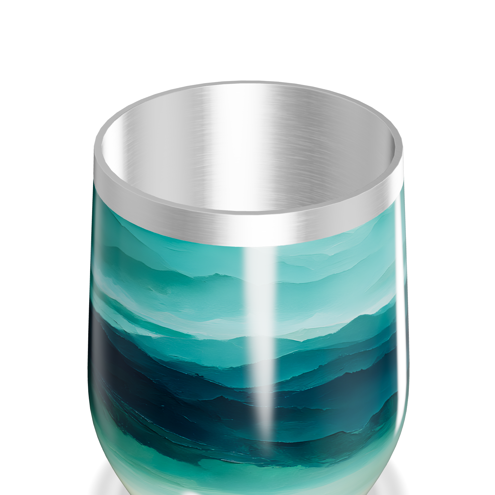 Copo Térmico Slim - Estampa Montanhas Azul