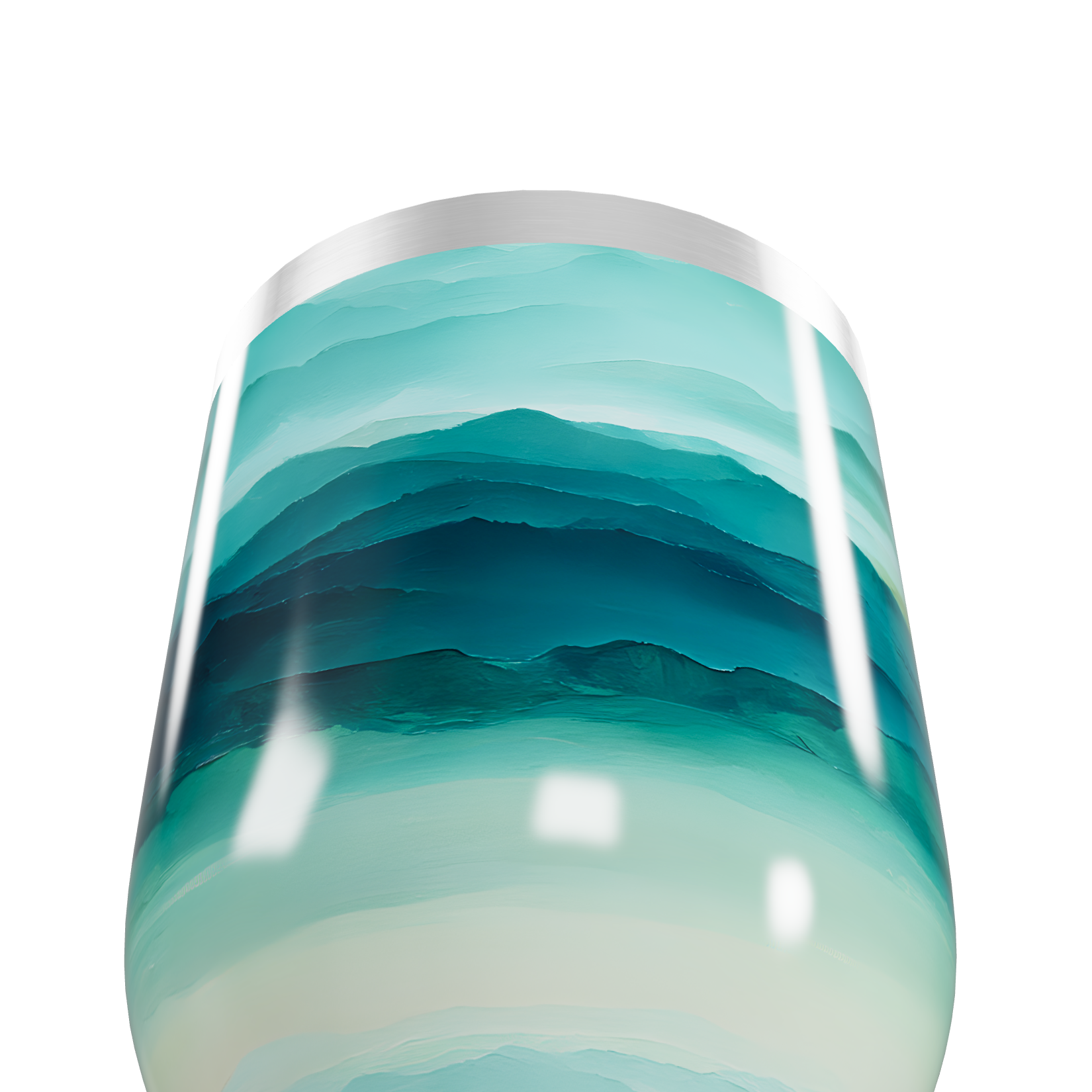 Copo Térmico Slim - Estampa Montanhas Azul