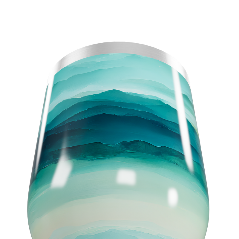 Copo Térmico Slim - Estampa Montanhas Azul