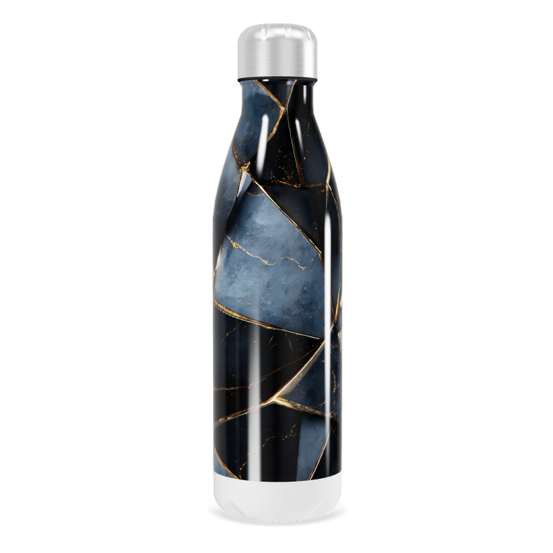 Garrafa Inox - Design Marmorizado Azul