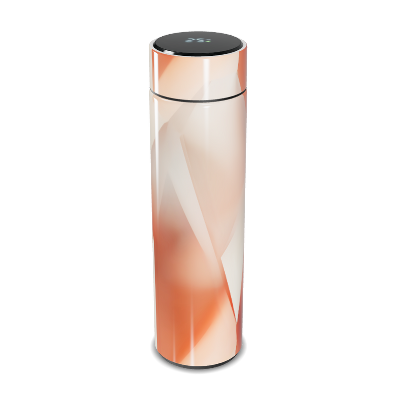 Garrafa Térmica Touch - Estampa Abstrata Laranja