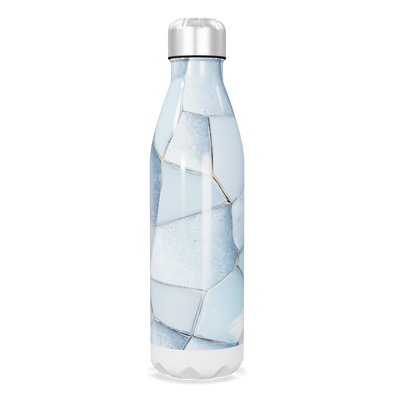 Garrafa Inox - Estampa Geométrica Azul