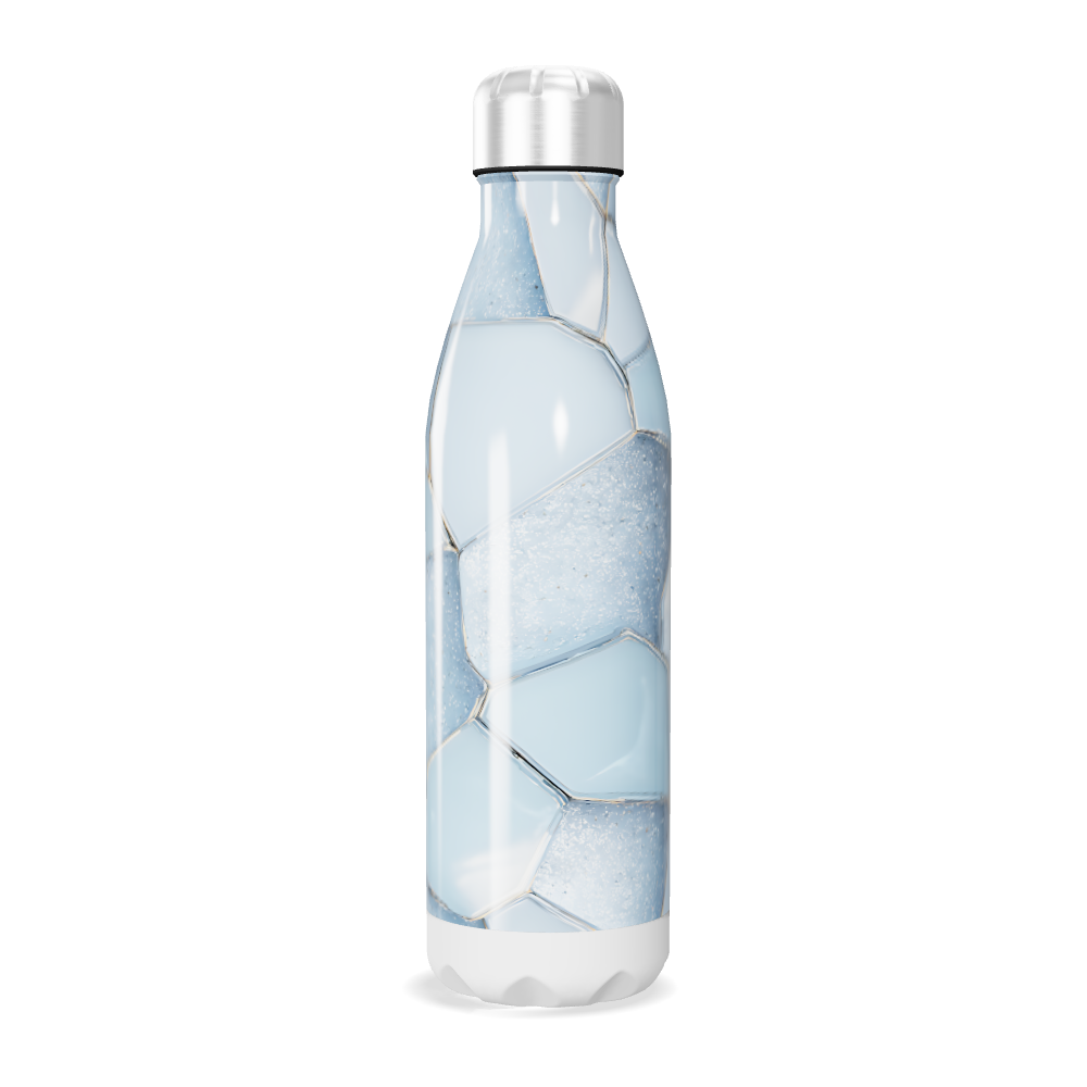 Garrafa Inox - Estampa Geométrica Azul