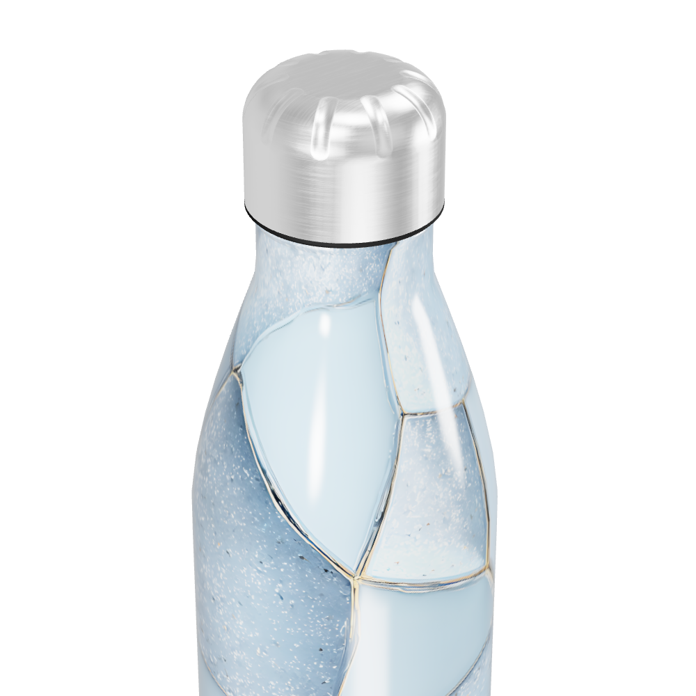 Garrafa Inox - Estampa Geométrica Azul