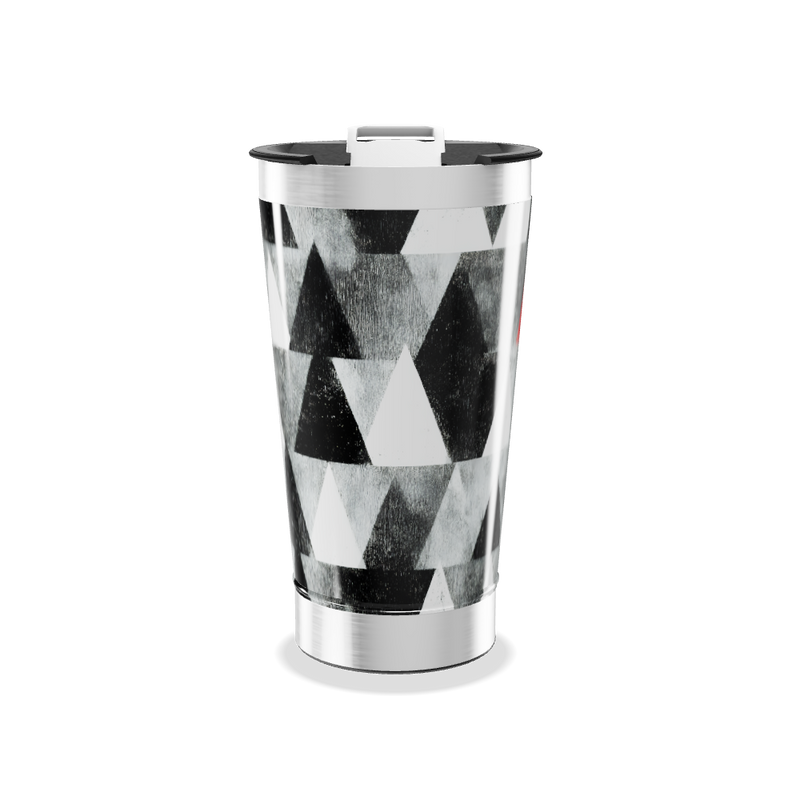 Copo Térmico - Geométrico Preto e Branco