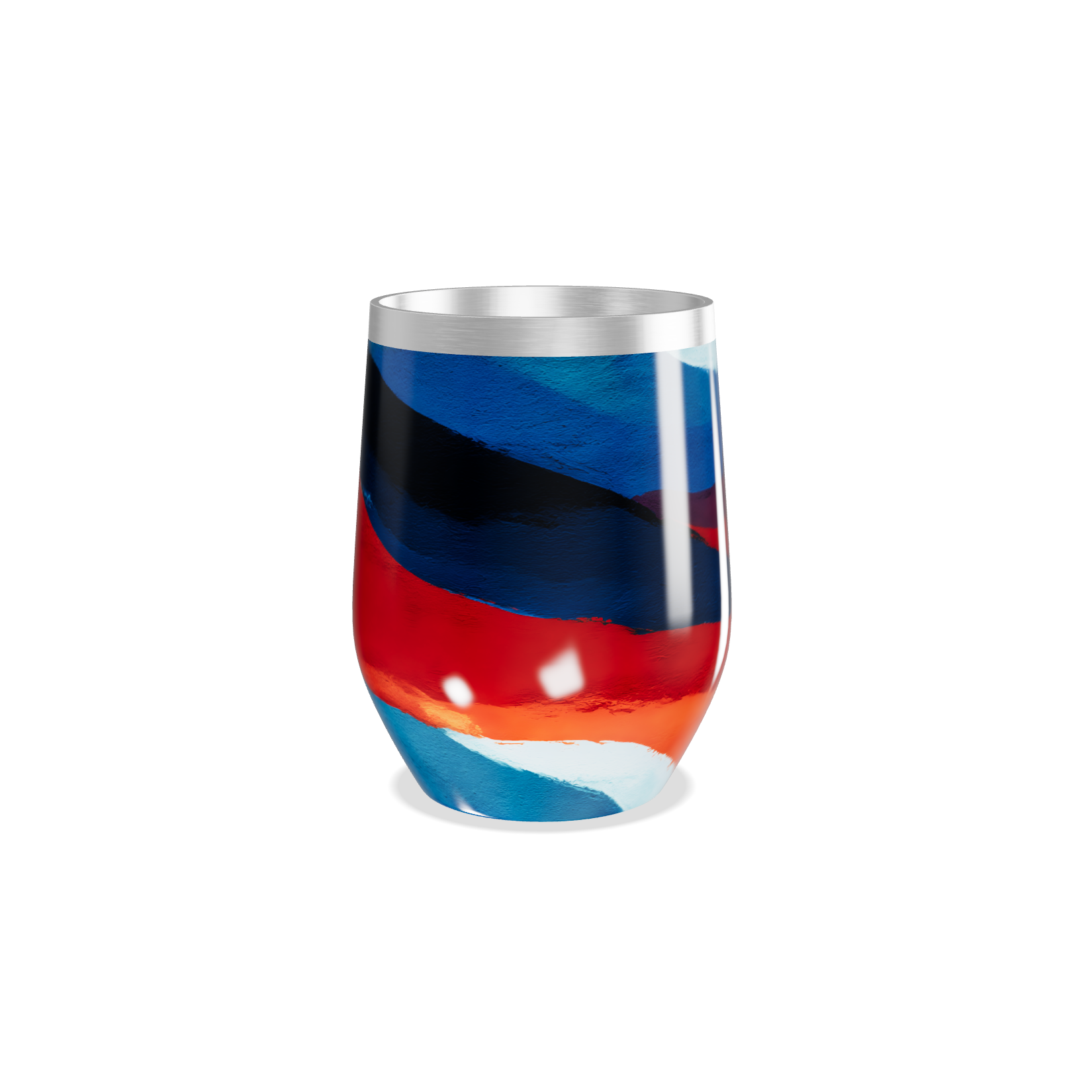 Copo Térmico Slim - Colorido Abstrato Aço Inox