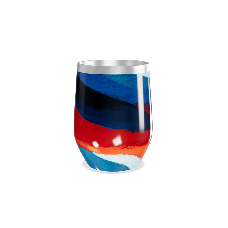 Copo Térmico Slim - Colorido Abstrato Aço Inox