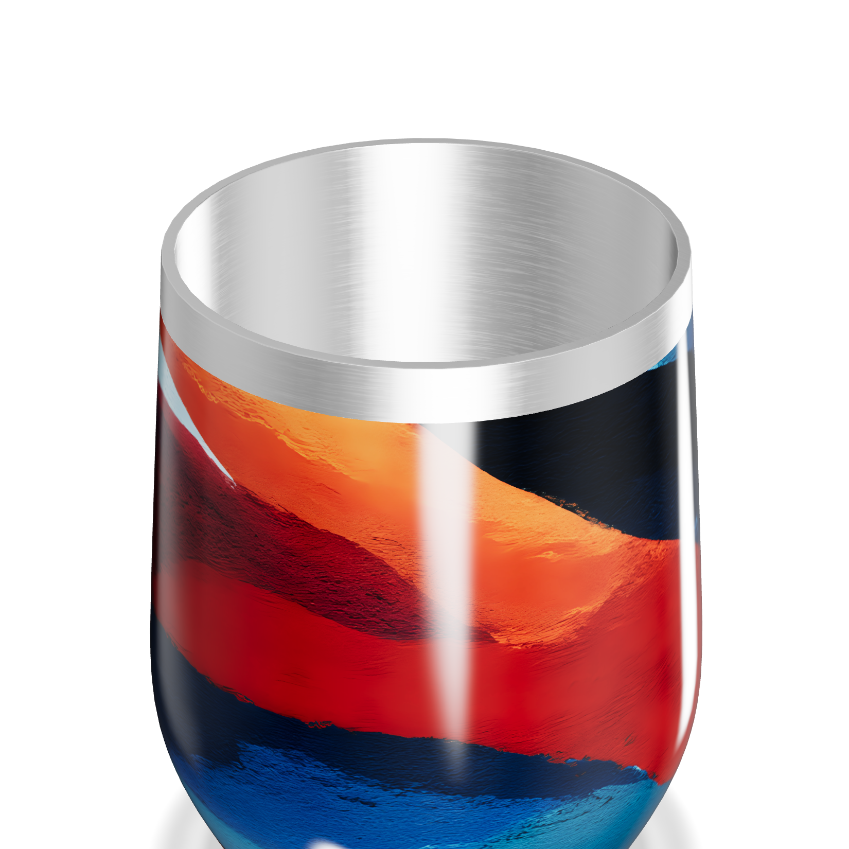 Copo Térmico Slim - Colorido Abstrato Aço Inox