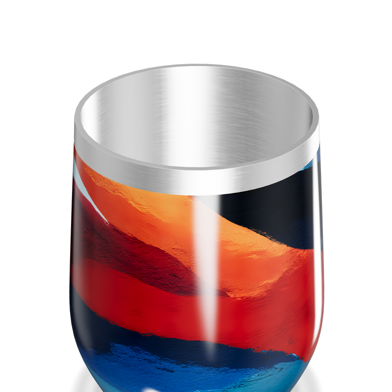 Copo Térmico Slim - Colorido Abstrato Aço Inox