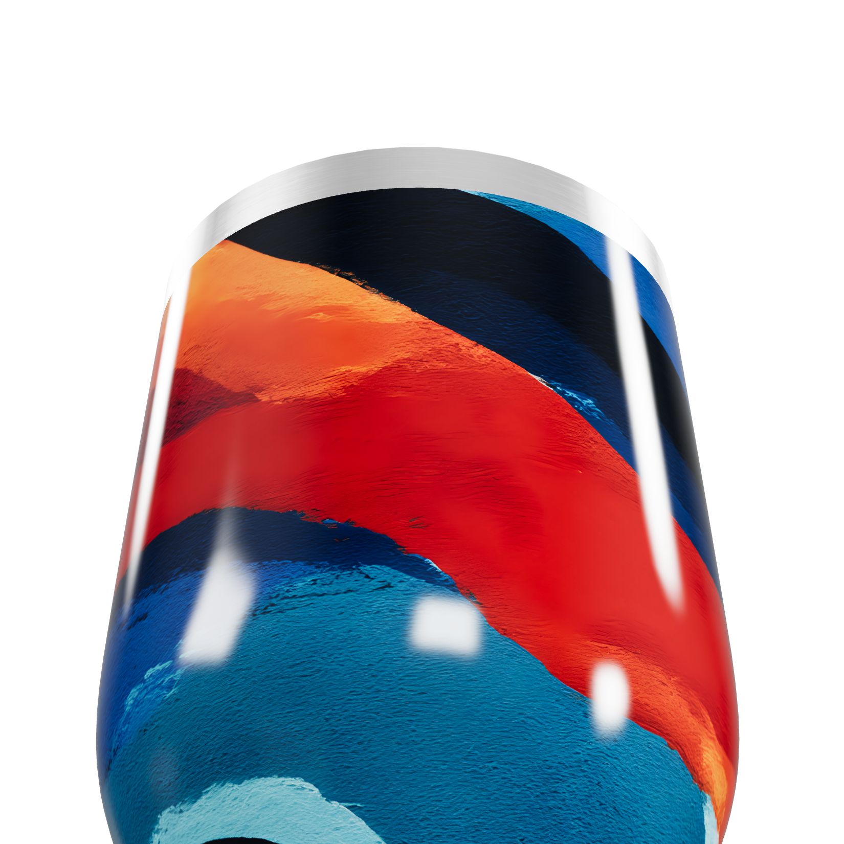 Copo Térmico Slim - Colorido Abstrato Aço Inox