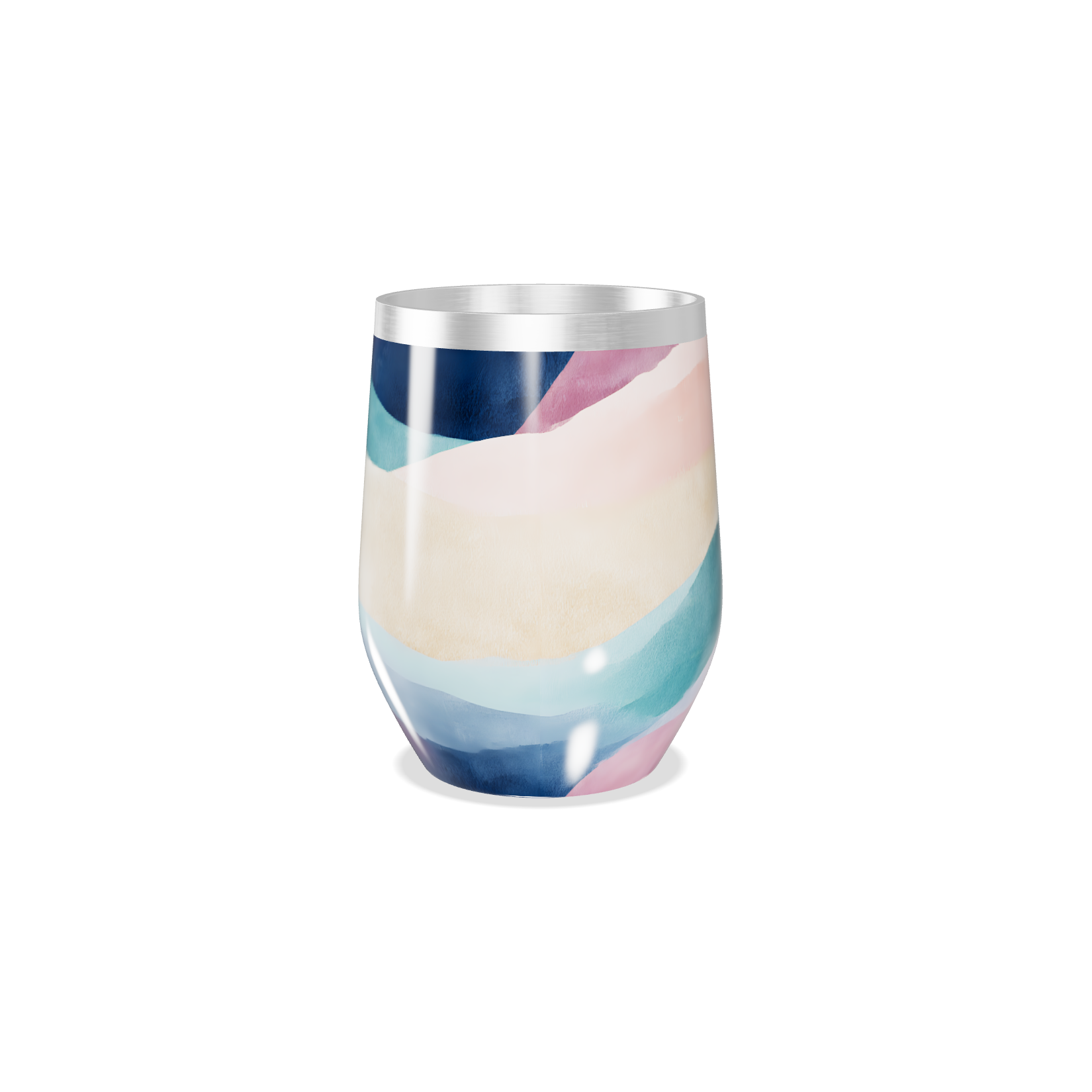 Copo Térmico Slim - Listras Coloridas Aço Inox