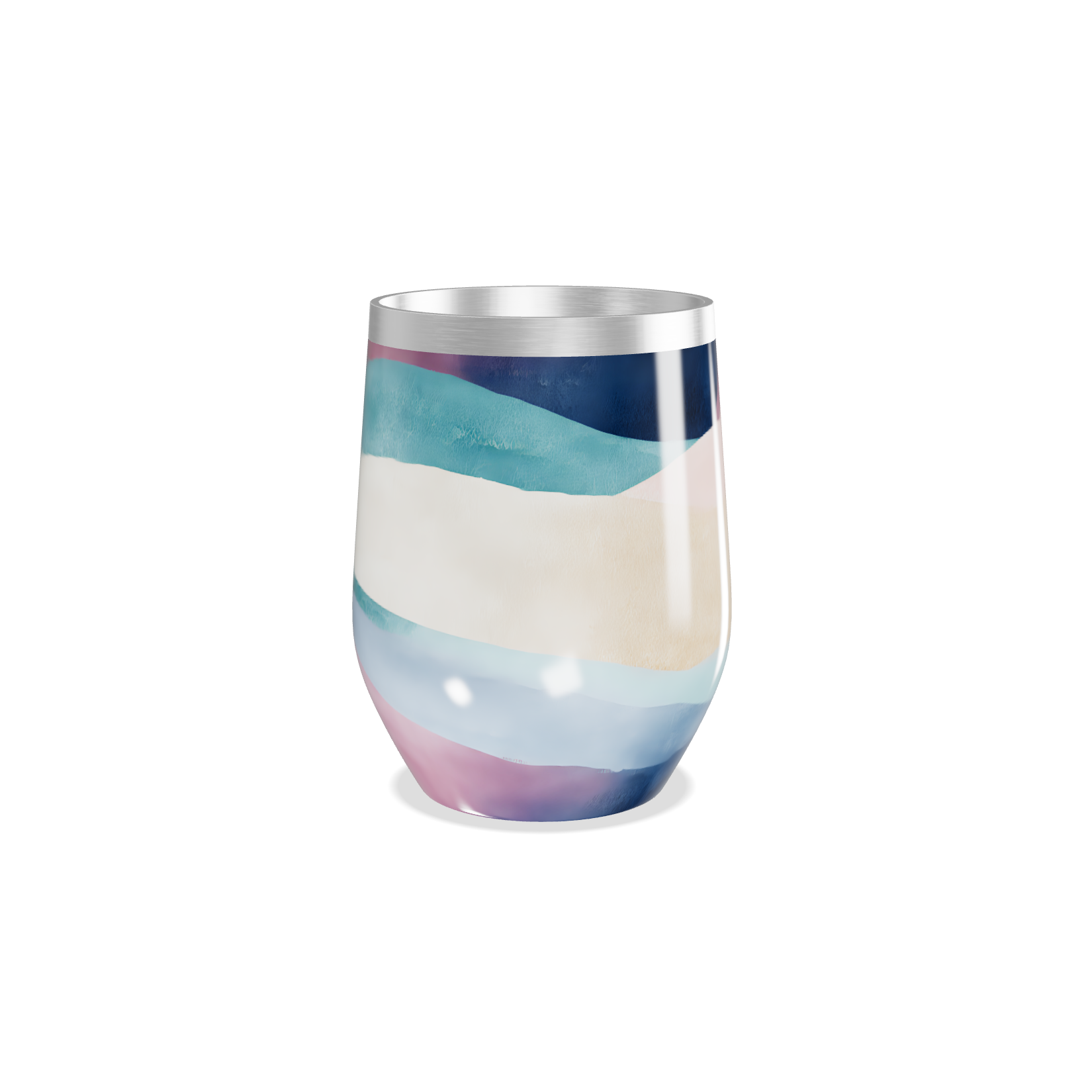 Copo Térmico Slim - Listras Coloridas Aço Inox