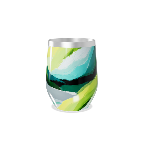 Copo Térmico Slim - Colorido Abstrato Aço Inox