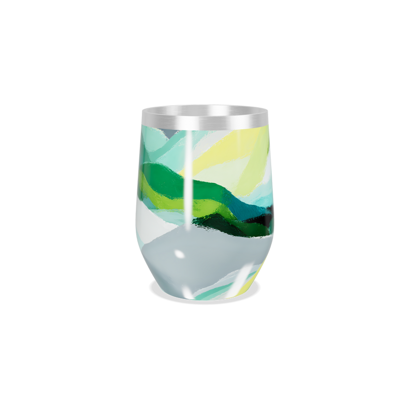 Copo Térmico Slim - Colorido Abstrato Aço Inox