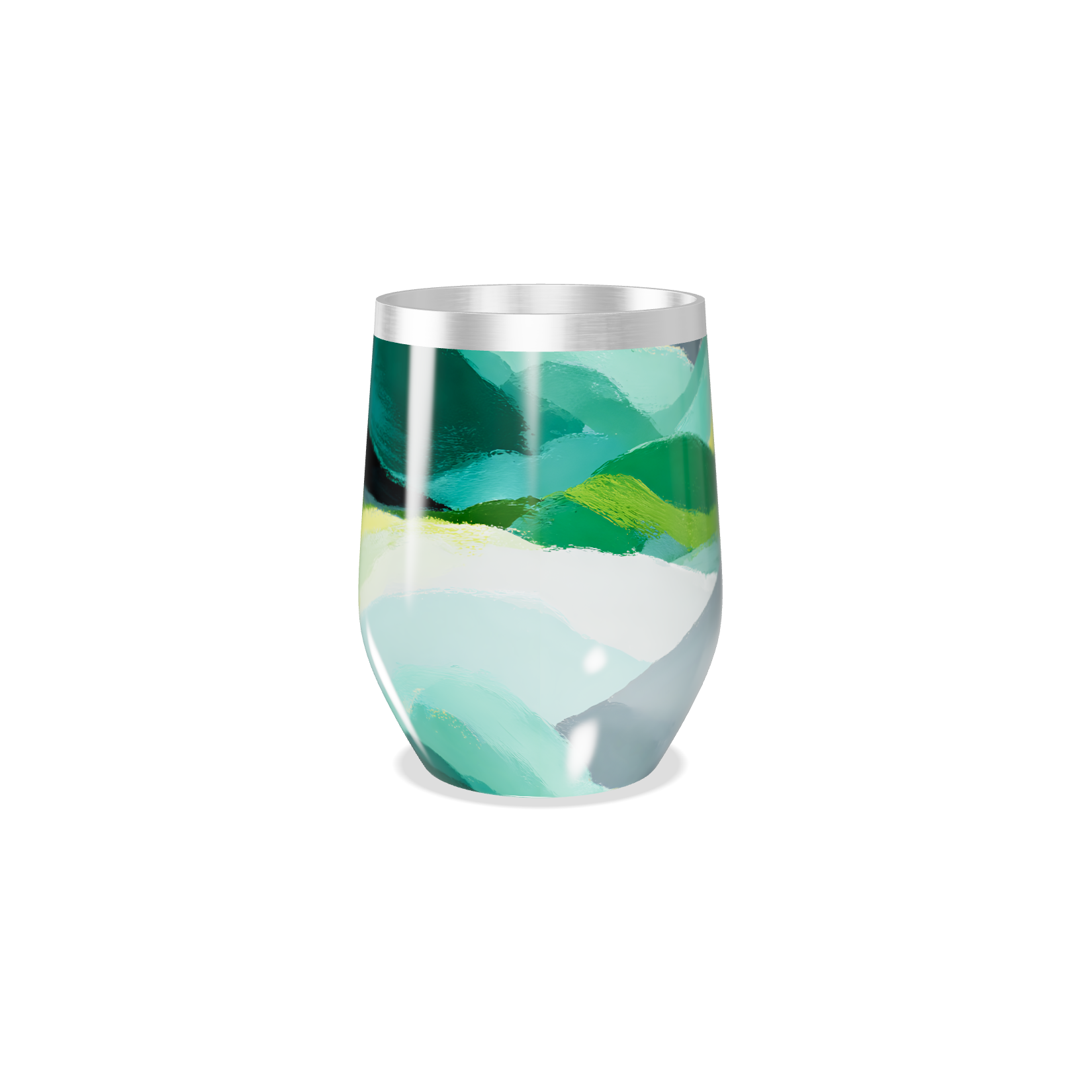 Copo Térmico Slim - Colorido Abstrato Aço Inox