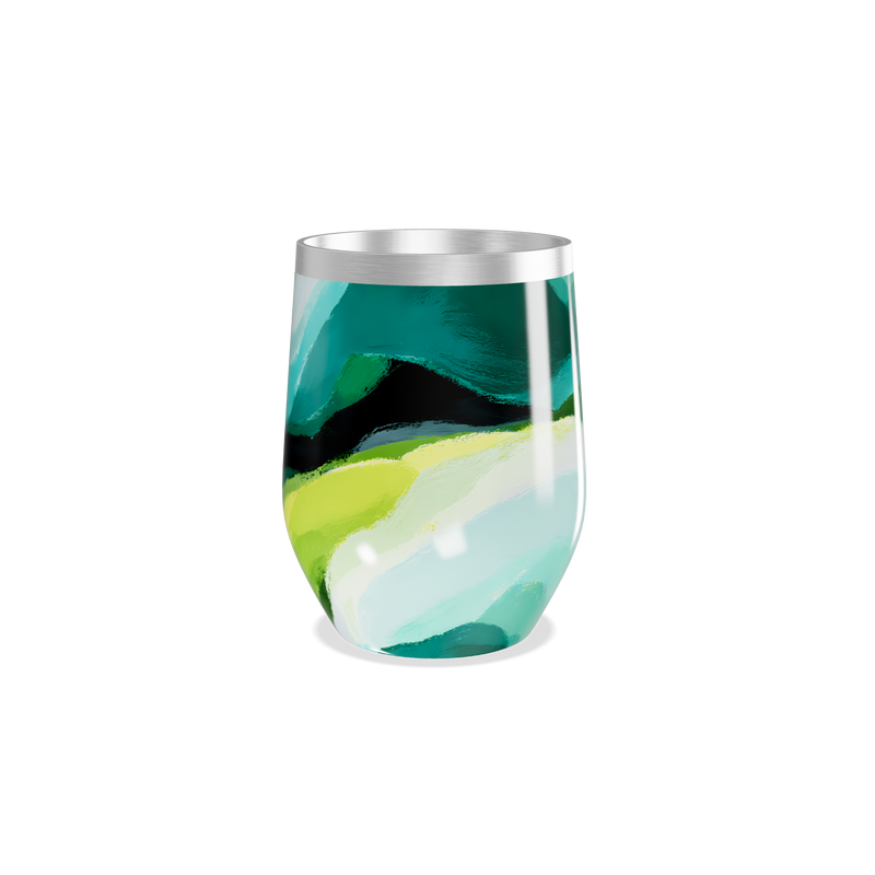 Copo Térmico Slim - Colorido Abstrato Aço Inox