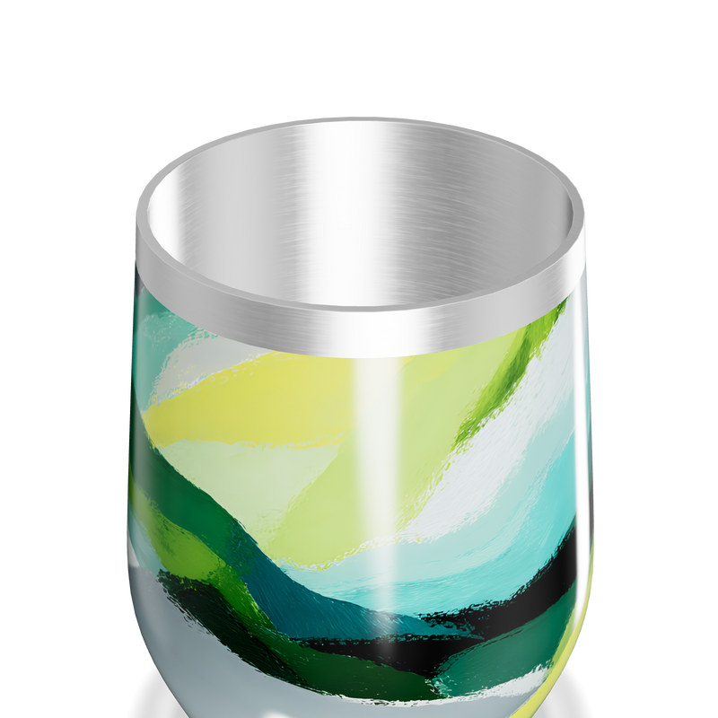 Copo Térmico Slim - Colorido Abstrato Aço Inox