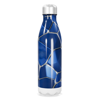 Garrafa Inox Azul - Design Geométrico