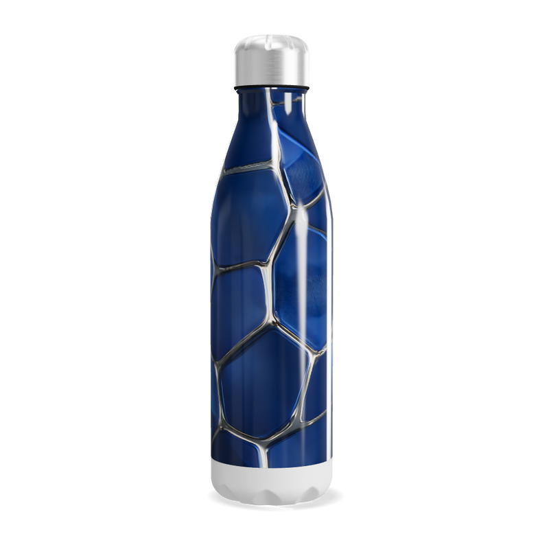 Garrafa Inox Azul - Design Geométrico