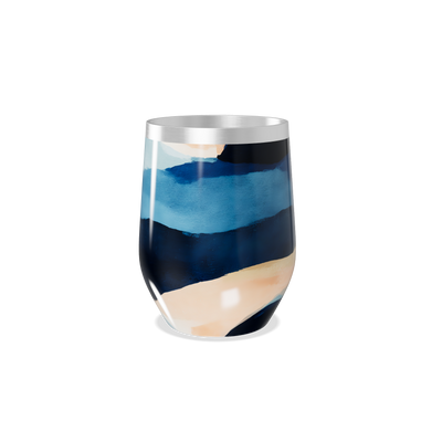 Copo Térmico Slim - Estampa Azul Abstrata