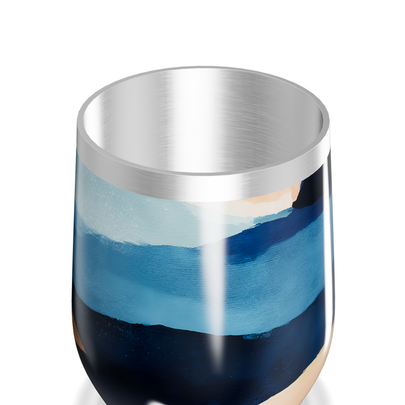 Copo Térmico Slim - Estampa Azul Abstrata