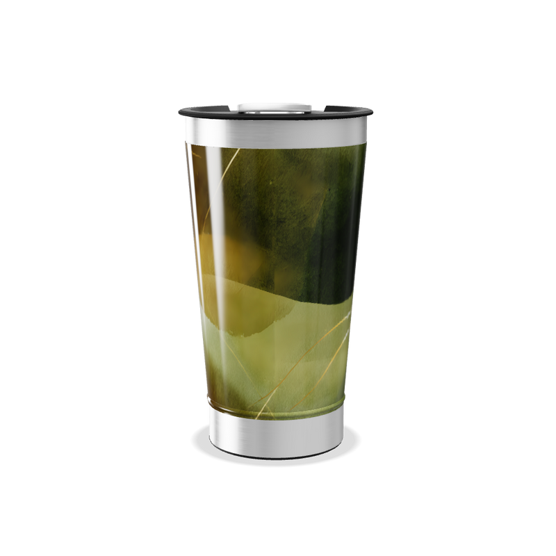 Copo Térmico - Design Abstrato Verde