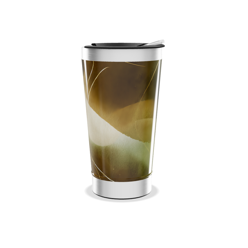 Copo Térmico - Design Abstrato Verde