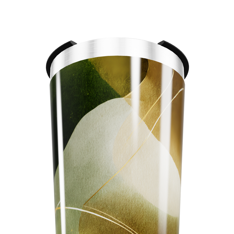 Copo Térmico - Design Abstrato Verde