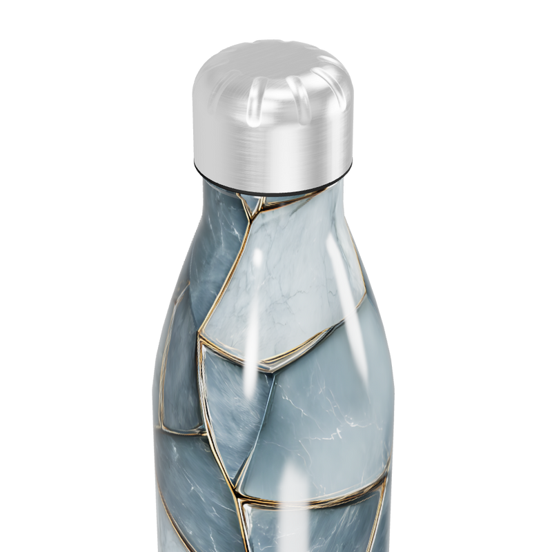 Garrafa Inox - Azul Marmorizada 500ml