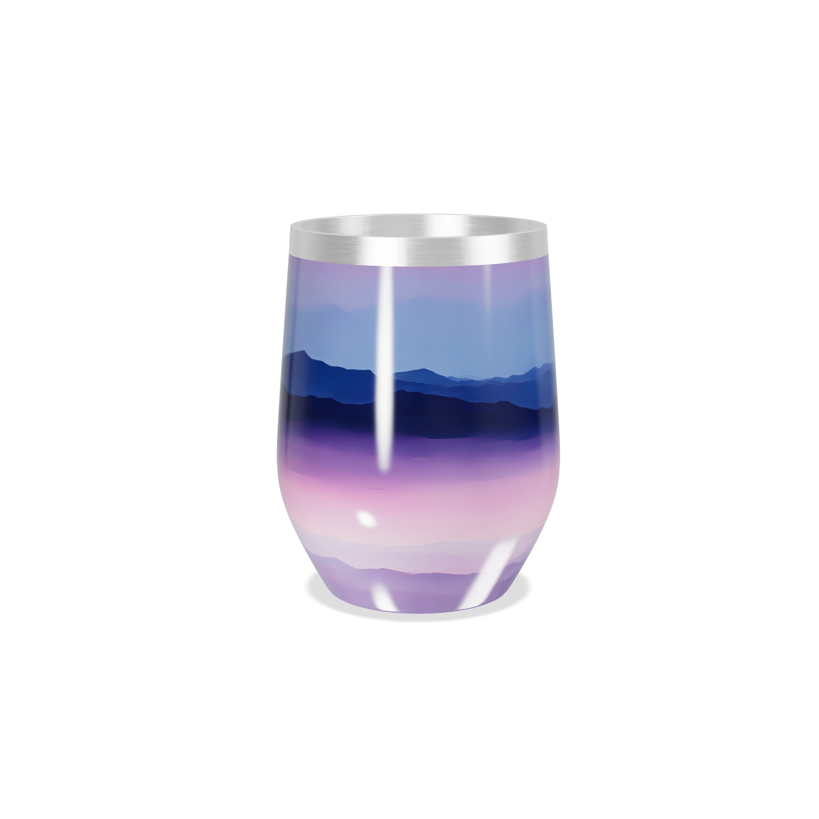 Copo Térmico Slim - Degradê Azul e Rosa Inox