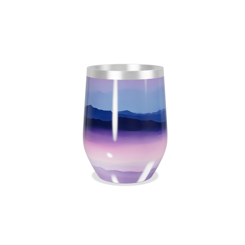 Copo Térmico Slim - Degradê Azul e Rosa Inox