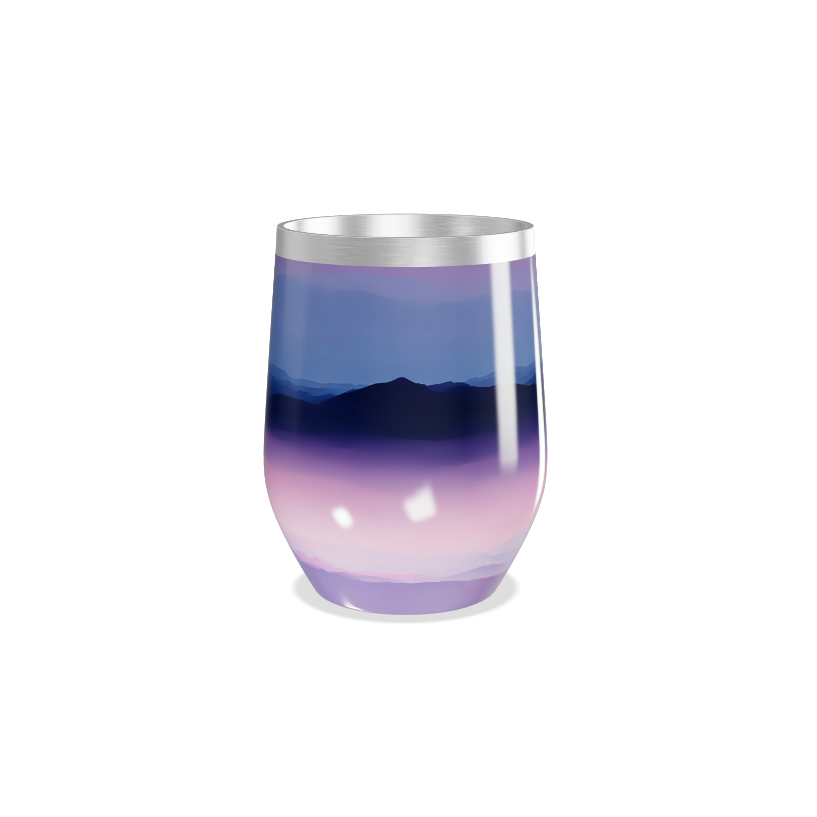 Copo Térmico Slim - Degradê Azul e Rosa Inox