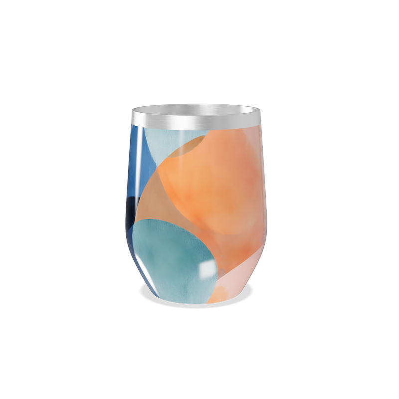 Copo Térmico Slim - Colorido Abstrato Aço Inox