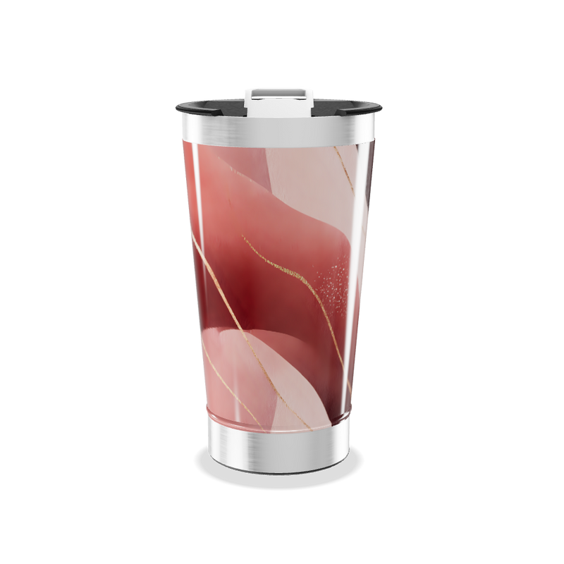 Copo Térmico - Rosa Abstrato Aço Inox