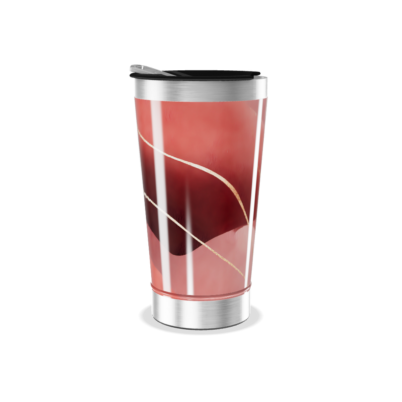 Copo Térmico - Rosa Abstrato Aço Inox